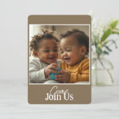 Uitnodiging Voeg Foto en Tekst Toe (Staand voorkant)