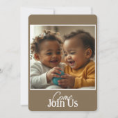 Uitnodiging Voeg Foto en Tekst Toe (Voorkant)