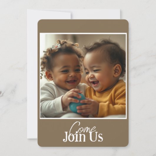 Uitnodiging Voeg Foto en Tekst Toe (Voorkant)