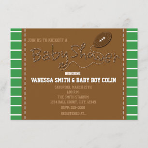 UITNODIGING VOETBAL BABYSHOWER TYPOGRAFIE FEest