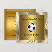 Uitnodiging Voetbal Dinerfeest Voetbal (Voorkant / Achterkant)