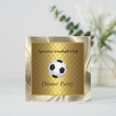 Uitnodiging Voetbal Dinerfeest Voetbal (Staand voorkant)