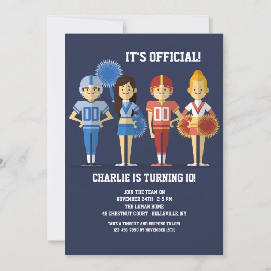 Uitnodiging voetbalfeestje (Voorkant)