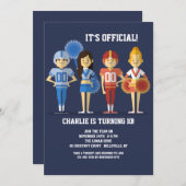 Uitnodiging voetbalfeestje (Voorkant / Achterkant)