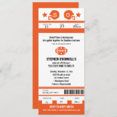 Uitnodiging Voetbalkaartjes Jonggezellenfeest (Voorkant / Achterkant)