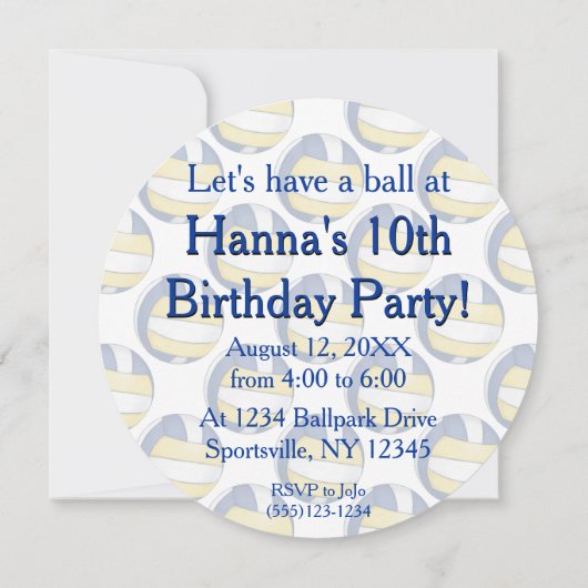 Uitnodiging volleybalpartij (Achterkant)