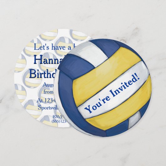 Uitnodiging volleybalpartij (Voorkant / Achterkant)