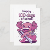 Uitnodiging voor 100 dagen school (Voorkant / Achterkant)