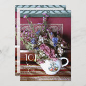 Uitnodiging voor 101ste verjaardagsfeest, vintage  (Voorkant / Achterkant)