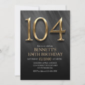 Uitnodiging voor 104e verjaardag (Voorkant)