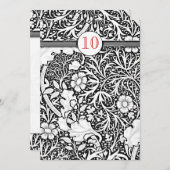 uitnodiging voor 10 bruiloft voor zwarte & witte d (Voorkant / Achterkant)