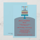 Uitnodiging voor 10-jarig huwelijksjubileum met ca (Voorkant / Achterkant)