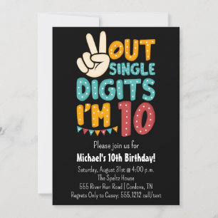 Uitnodiging voor 10e verjaardag 'Peace Out Single 