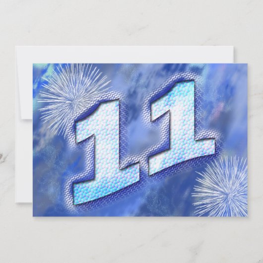 Uitnodiging voor 11e verjaardag (Voorkant)