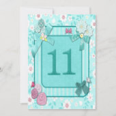 Uitnodiging voor 11e verjaardagsfeestje (Voorkant)