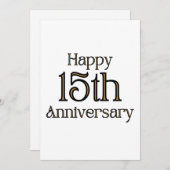 Uitnodiging voor 15-jarig jubileum (Voorkant / Achterkant)