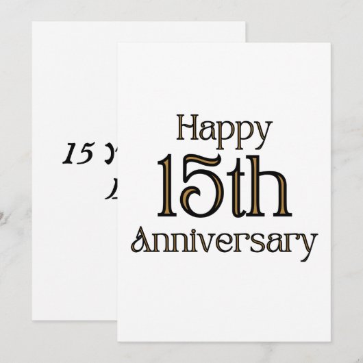 Uitnodiging voor 15-jarig jubileum (Voorkant / Achterkant)