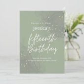 Uitnodiging voor 15e verjaardag (Staand voorkant)