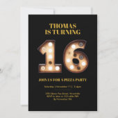 Uitnodiging voor 16e verjaardag voor tieners (Voorkant)