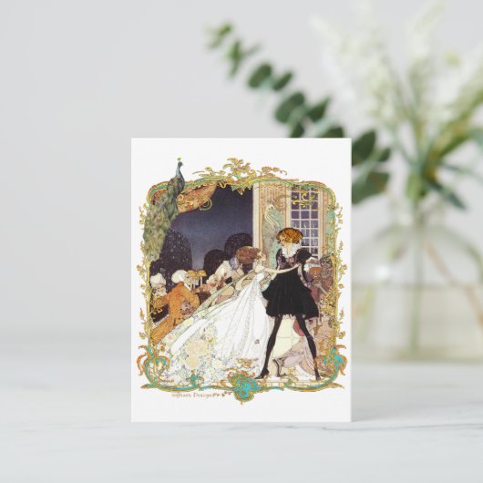Uitnodiging voor 18e-eeuws huwelijksfeest/costuumf (Staand voorkant)
