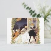 Uitnodiging voor 18e-eeuws huwelijksfeest/kostuumf (Staand voorkant)