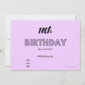 Uitnodiging voor 18e verjaardag (Voorkant)