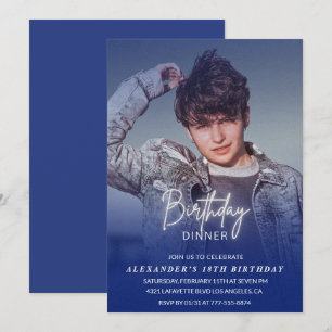 Uitnodiging voor 18e verjaardag Verjaardagsdiner F