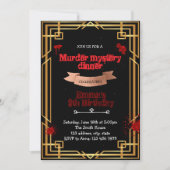 Uitnodiging voor 1920s Murder Mystery Dinner (Voorkant)