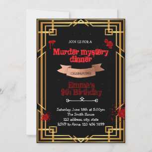 Uitnodiging voor 1920s Murder Mystery Dinner