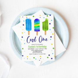 Uitnodiging voor 1e verjaardag Cool One