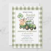 Uitnodiging voor 1e verjaardag Groene Tractor