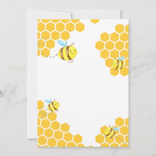 Uitnodiging voor 1e verjaardag Little Bee voor jon (Achterkant)