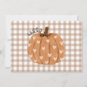 Uitnodiging voor 1e verjaardag Little Pumpkin Ging (Achterkant)