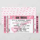 UITNODIGING VOOR 1E VERJAARDAG MET CONCERTKAARTJE  (Voorkant / Achterkant)