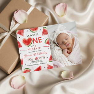 Uitnodiging voor 1e verjaardag 'One in a Melon Fot