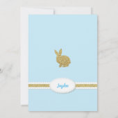 Uitnodiging voor 1e verjaardag van bunny boy in bl (Achterkant)