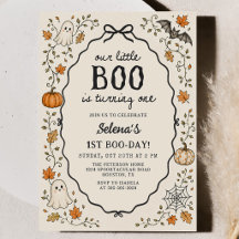 Uitnodiging voor 1e verjaardag van Little Boo Hall