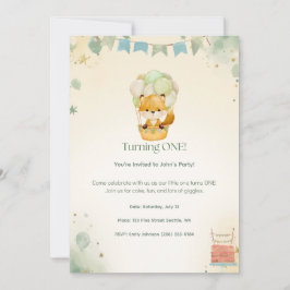 Uitnodiging voor 1e verjaardag van Little Fox