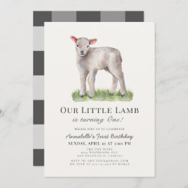 Uitnodiging voor 1e verjaardag van Little Lamb