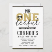 Uitnodiging voor 1e verjaardag van meneer Onederfu (Voorkant)