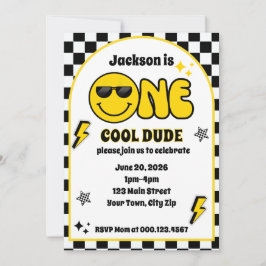 Uitnodiging voor 1e verjaardag van One Cool Dude