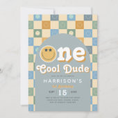 Uitnodiging voor 1e verjaardag van One Cool Dude B (Voorkant)