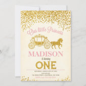 Uitnodiging voor 1e verjaardag van prinses / Glitt (Voorkant)