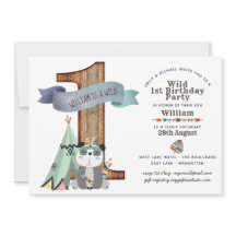 Uitnodiging voor 1e verjaardag 'Wilde Eén' Tribale
