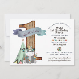 Uitnodiging voor 1e verjaardag 'Wilde Eén' Tribale