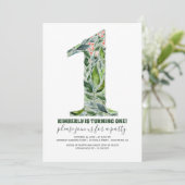 Uitnodiging voor 1e verjaardagsfeestje (Staand voorkant)