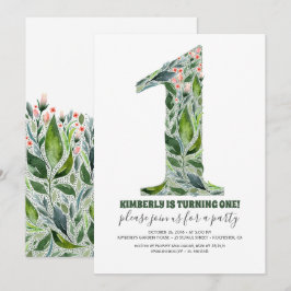 Uitnodiging voor 1e verjaardagsfeestje