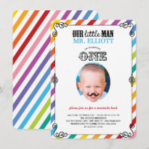 Uitnodiging voor 1e verjaardagsfeestje met baby jo
