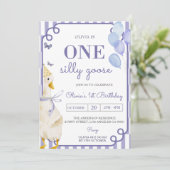 Uitnodiging voor 1e verjaardagsfeestje van One Sil (Staand voorkant)