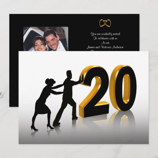 Uitnodiging voor 20 jarig jubileum (Voorkant / Achterkant)